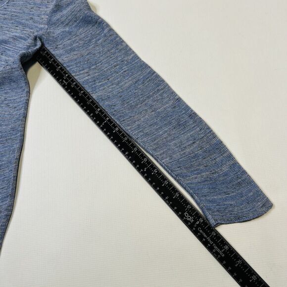 J. Jill Tunic Sweater Top Sm Cotton Linen Long Blue V-Neck Drapey Knit Lagenlook - Picture 8 of 11